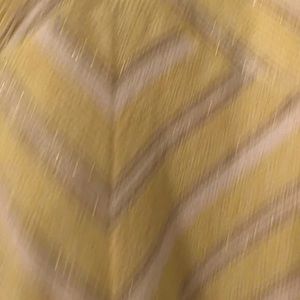 Yellow & White Tweed- Like Shift Dress